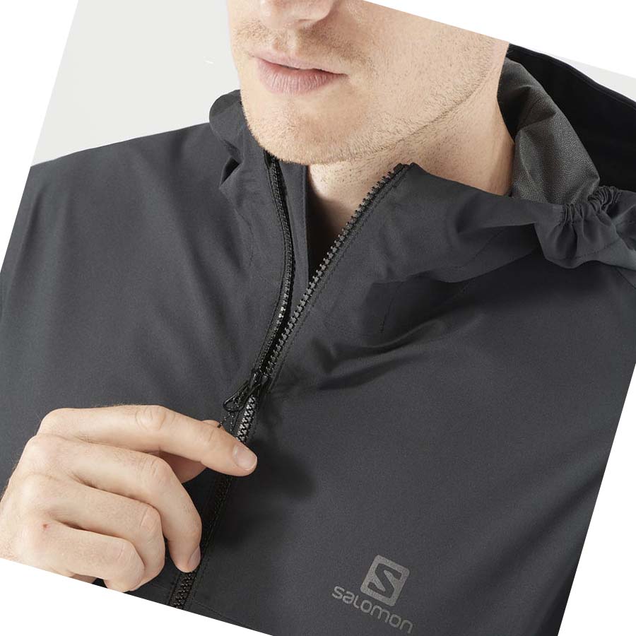 Chaquetas Salomon ESSENTIAL WATERPROOF 2.5L Hombre Negros | MX 3286OKI